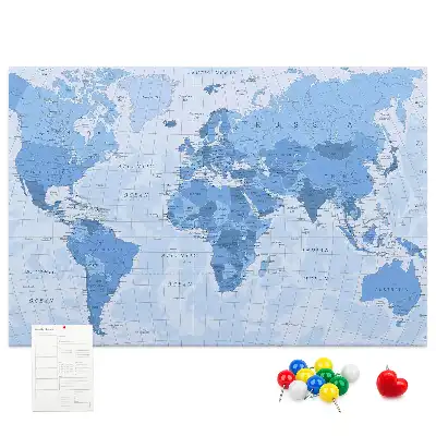 Cork memo board Political World Map