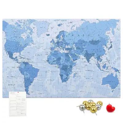 Cork memo board Political World Map