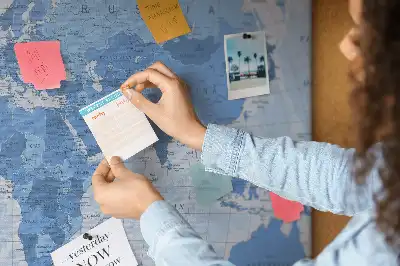 World Map Cork Memo Board