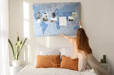 Cork memo board Political World Map