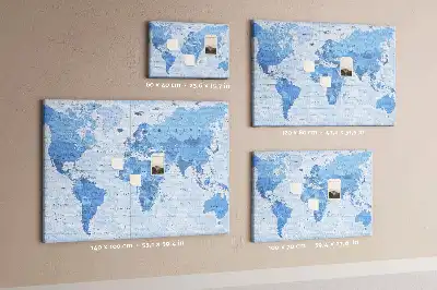 Cork memo board Political World Map