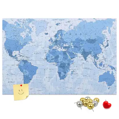Cork memo board Political World Map