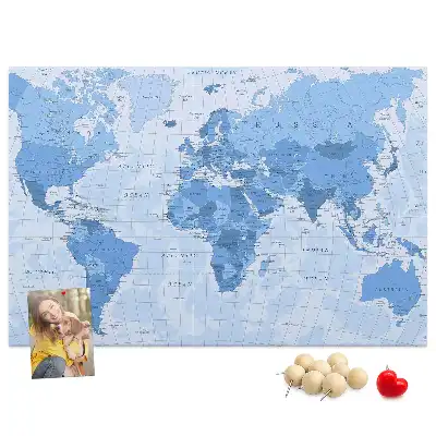 Cork memo board Political World Map