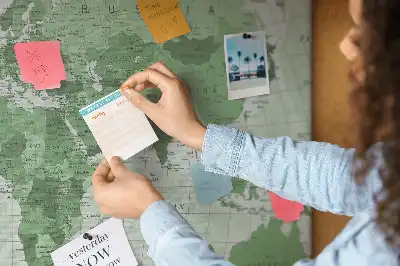 Political World Map Printed Cork Board