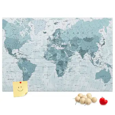 Cork memo board Political World Map