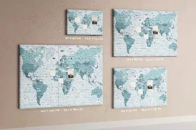 Cork memo board Political World Map