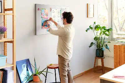 Printed Cork Memo Board Featuring a Map of Country Names