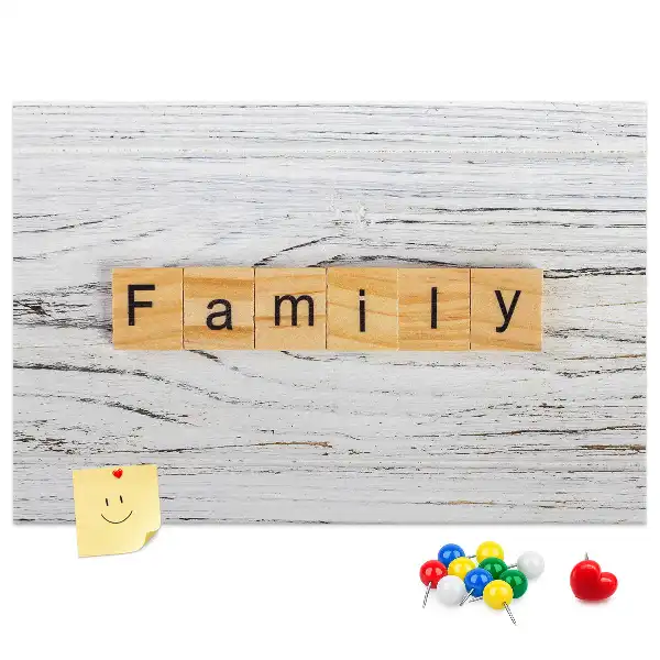 Printed Family Cork Board