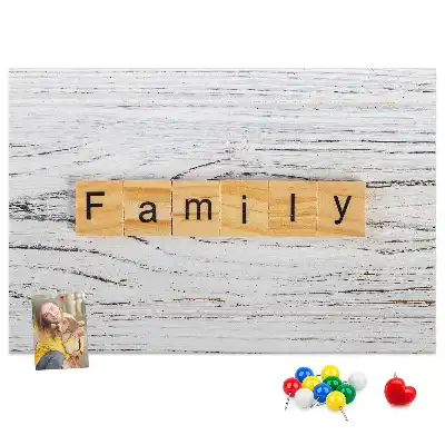 Printed Family Cork Board