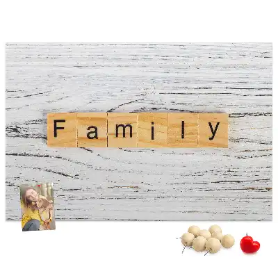 Printed Family Cork Board