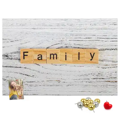 Printed Family Cork Board
