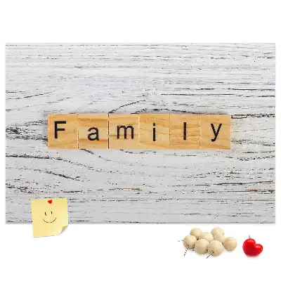 Printed Family Cork Board