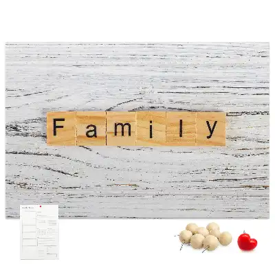 Printed Family Cork Board