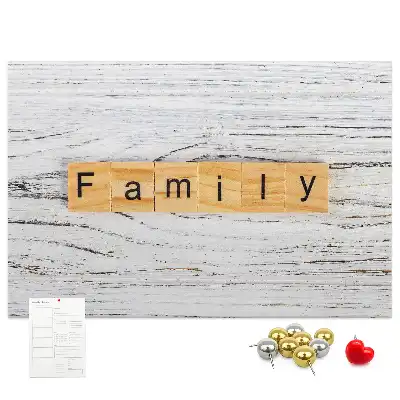 Printed Family Cork Board