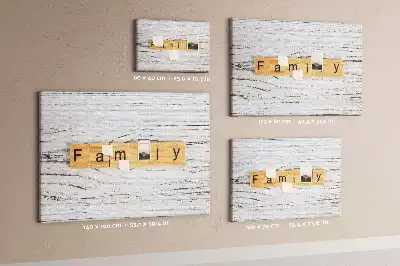 Printed Family Cork Board
