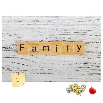 Printed Family Cork Board
