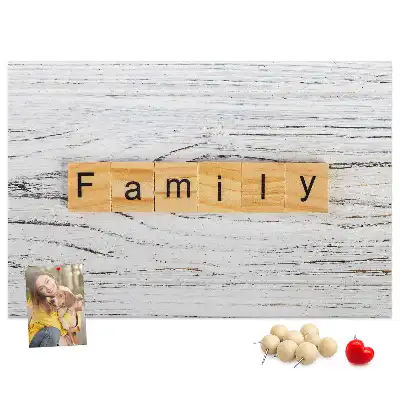Printed Family Cork Board