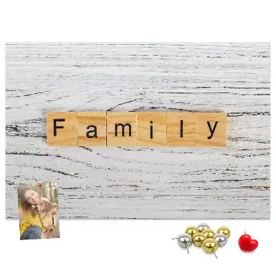 Printed Family Cork Board
