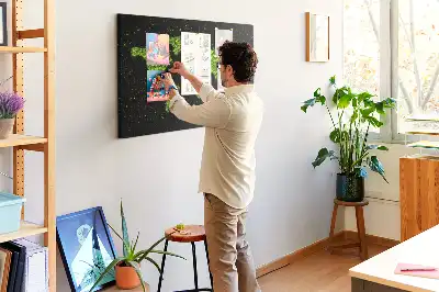 World Map Printed Cork Memo Board