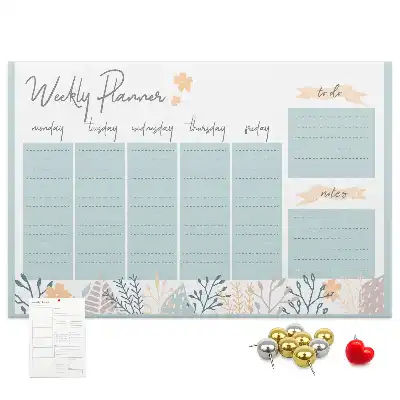 Cork memo board Weekly schedule
