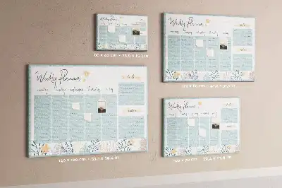 Weekly schedule cork memo board