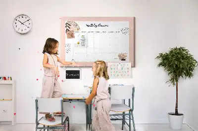 Floral Printed Cork Monthly Planner Memo Board