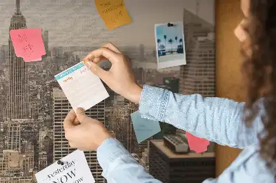 City landscape cork memo board