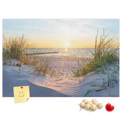 Sunset on the Beach Printed Cork Memo Board