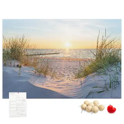 Sunset on the Beach Printed Cork Memo Board