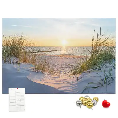Sunset on the Beach Printed Cork Memo Board
