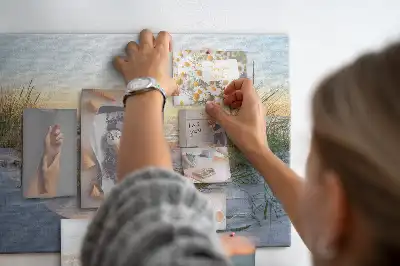 Printed Cork Memo Board Sunset on the beach