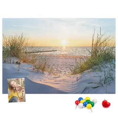 Sunset on the Beach Printed Cork Memo Board
