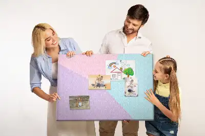 Pastel pattern cork memo board