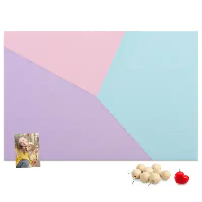 Pastel pattern cork memo board