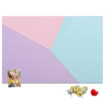 Cork memo board Pastel pattern
