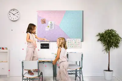 Pastel pattern cork memo board