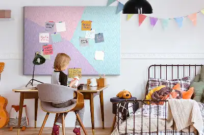 Pastel pattern cork memo board