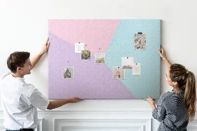 Cork memo board Pastel pattern