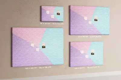 Cork memo board Pastel pattern