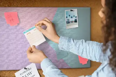 Cork memo board Pastel pattern