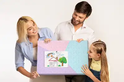 Pastel pattern cork memo board