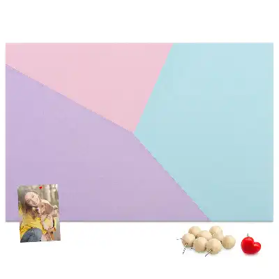 Pastel pattern cork memo board