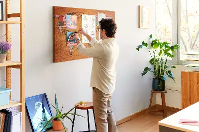 Printed Cork Memo Board World Map with flags