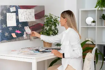 American Flag Printed Cork Board