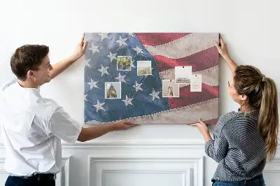 American Flag Printed Cork Board