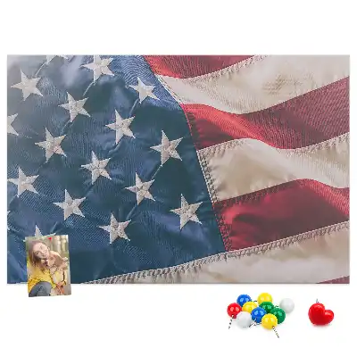 American Flag Printed Cork Board