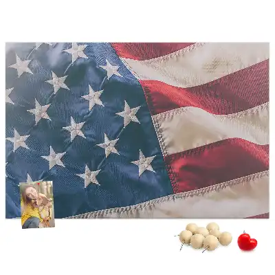American Flag Printed Cork Board