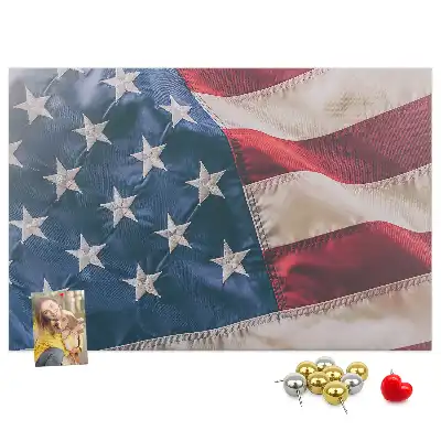 American Flag Printed Cork Board