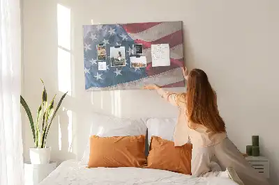 American Flag Printed Cork Board