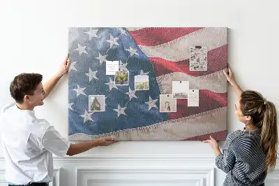 American Flag Printed Cork Board